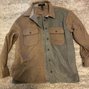 Forever 21 Women's Brown and Gray Shirt Jacket